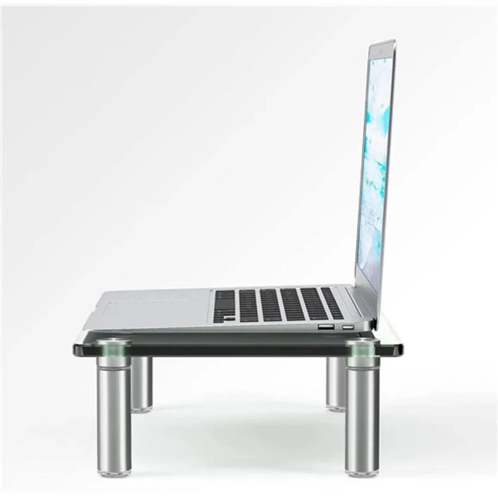 Dual Glass Monitor Stand Riser, 2 Pack Computer Monitor Riser - Picture 2 of 6